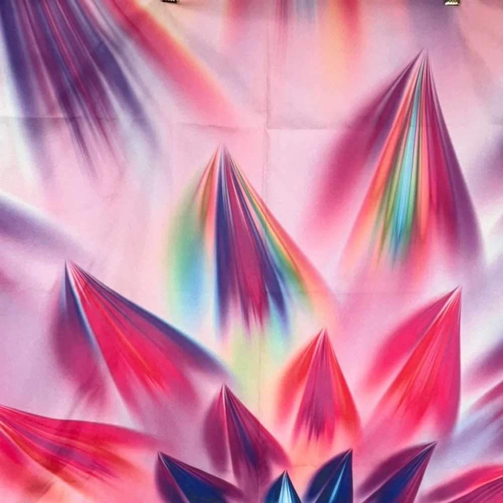 Vibrant Fractal Flower/Starburst Tapestry